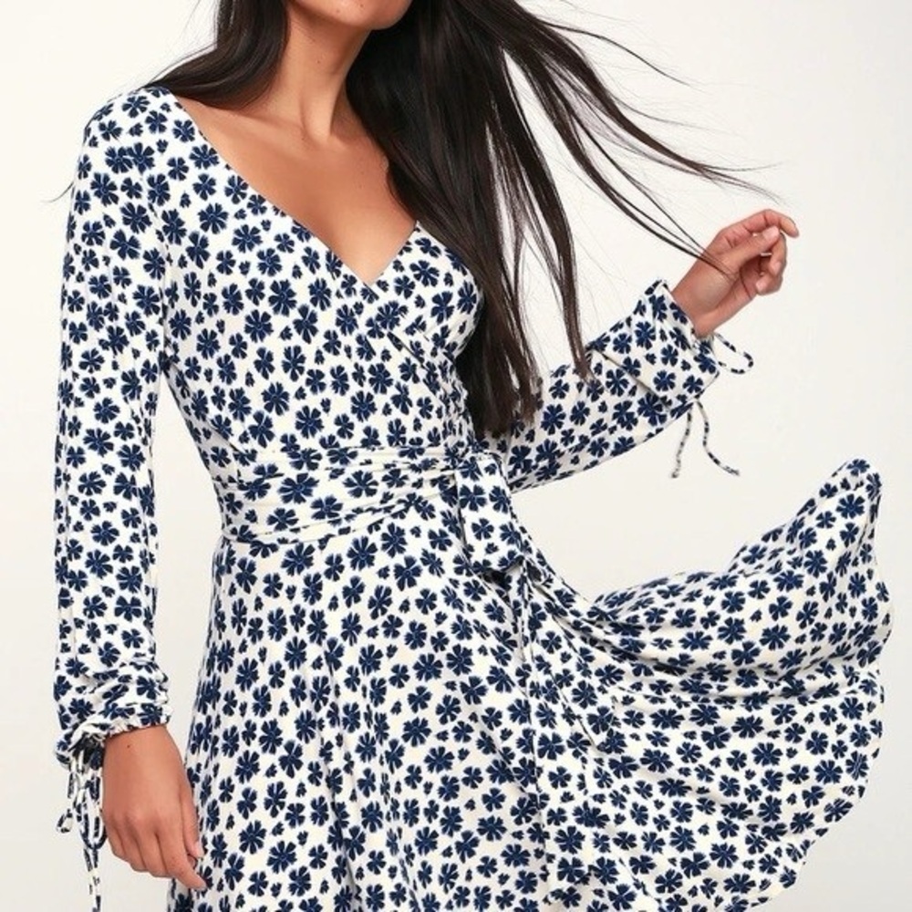 FREE PEOPLE PRADERA FLORAL WRAP DRESS